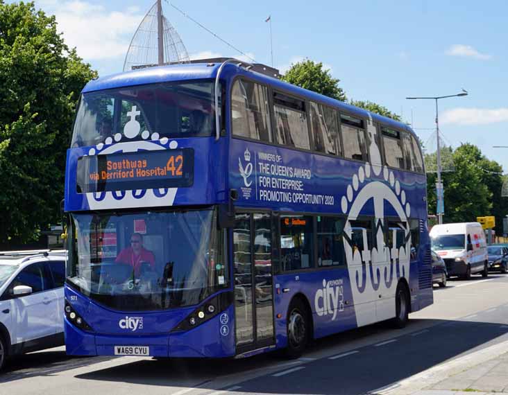 Plymouth Citybus Alexander Dennis Enviro400CITY 571